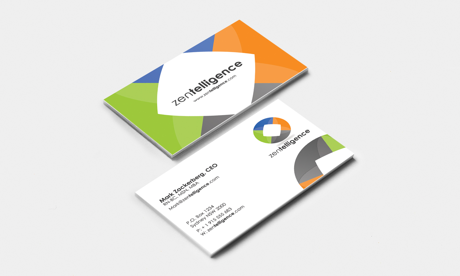 Business Card Design by Stylez Designz for Zentelligence | Design #5003000