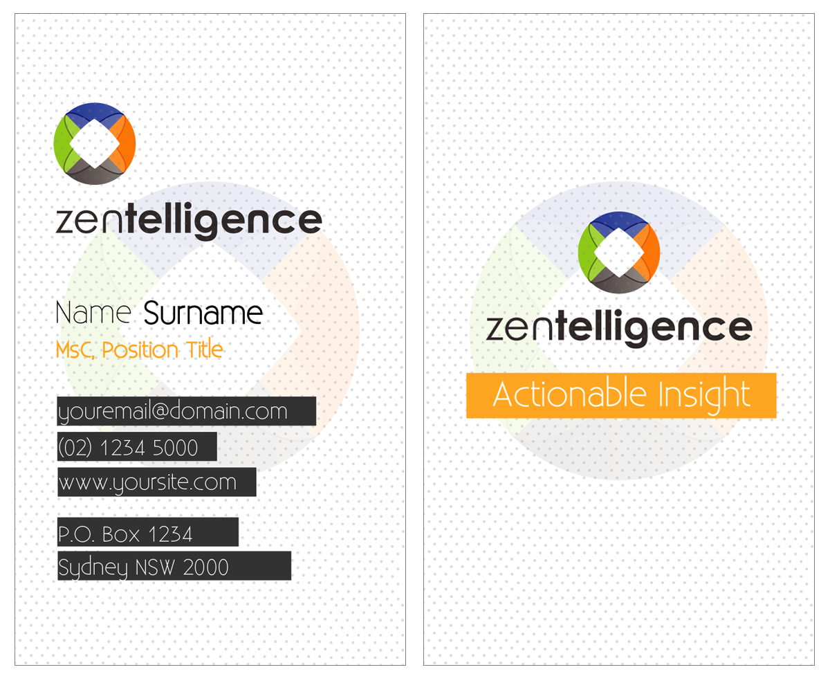 Business Card Design by albert.a for Zentelligence | Design #4997025