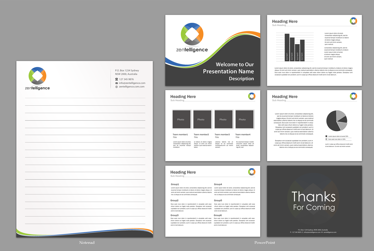 Stationery Design by pixelfountain for Zentelligence | Design: #5005093