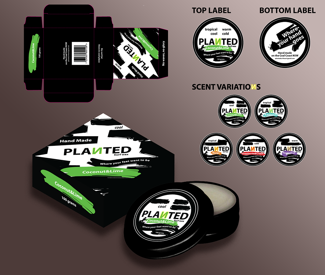 Diseño de Empaque por theleaningelm para Planted surfwax | Diseño #5288376