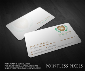 Diseño de Tarjeta de Presentación por Pointless Pixels India para Trophy Homes Realty, LLC | Diseño: #4997552
