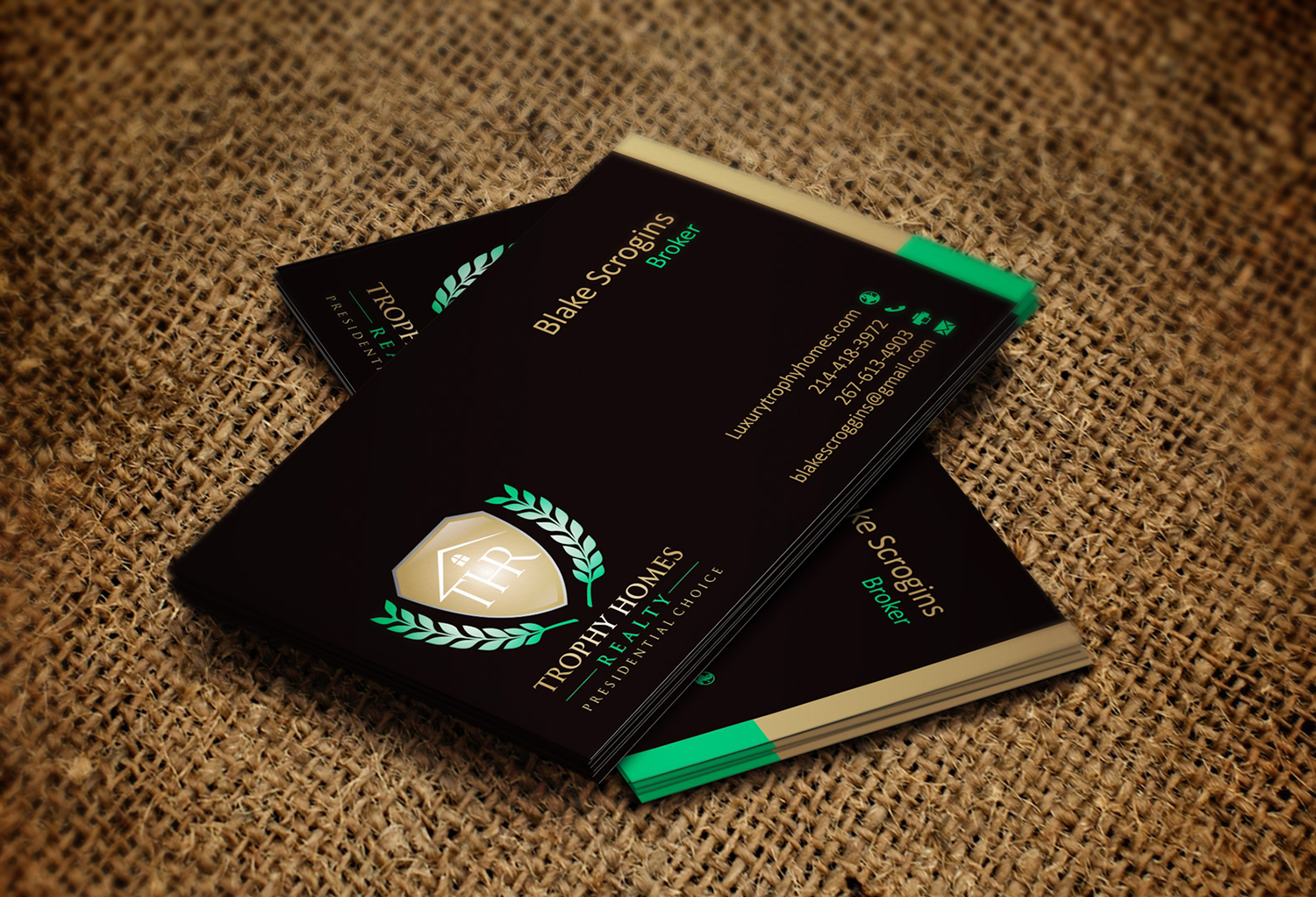 Diseño de Tarjeta de Presentación por Lanka Ama para Trophy Homes Realty, LLC | Diseño #4992444