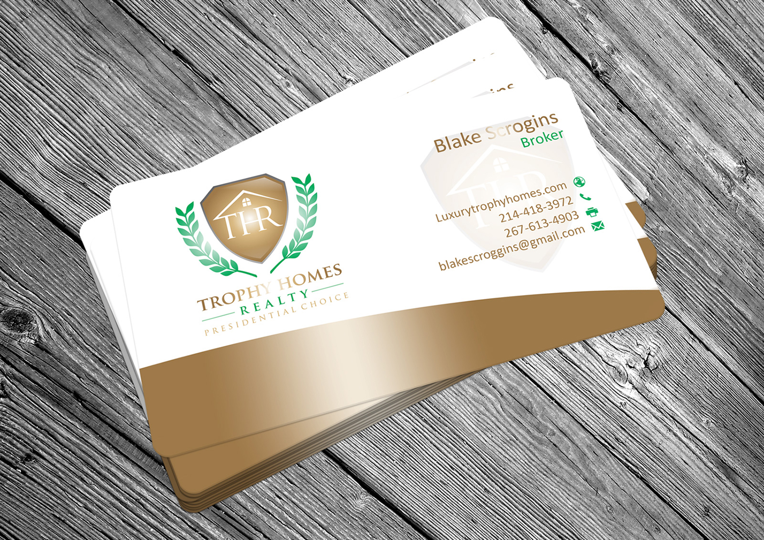 Diseño de Tarjeta de Presentación por Lanka Ama para Trophy Homes Realty, LLC | Diseño #4992449