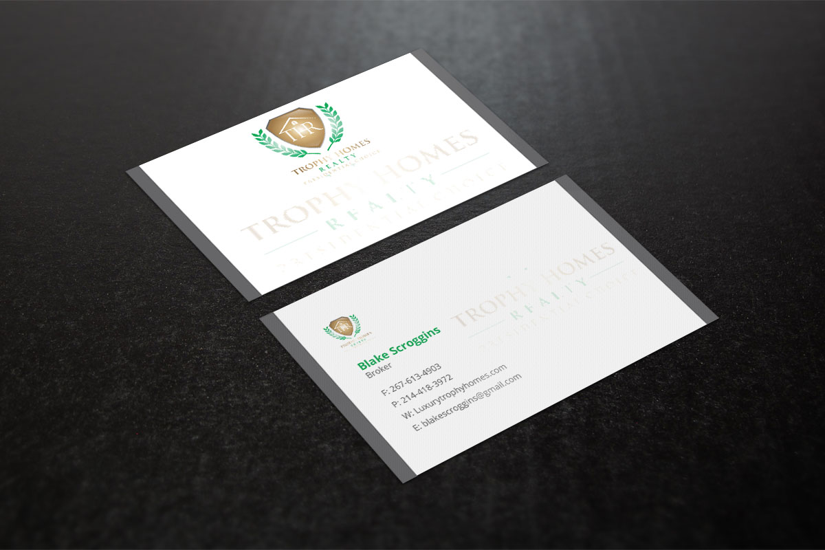 Business Card Design by Verified artistry (Design garden) for Trophy Homes Realty, LLC | Design #5062023