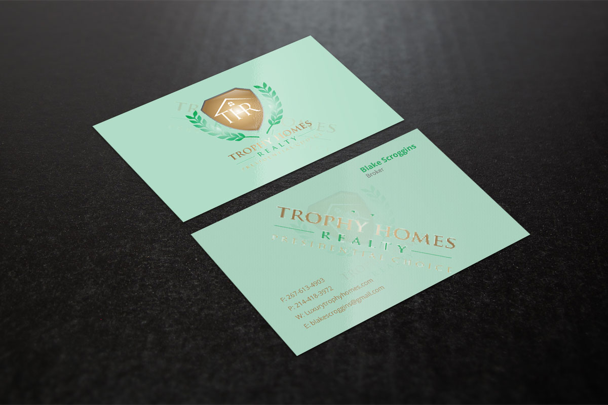 Business Card Design by Verified artistry (Design garden) for Trophy Homes Realty, LLC | Design #5062027