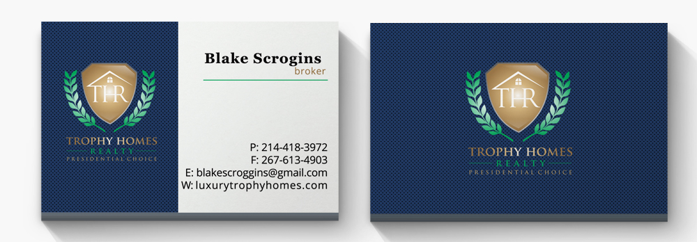 Business Card Design by IgorShcherbakov for Trophy Homes Realty, LLC | Design #5103759