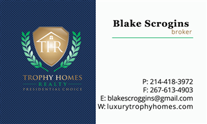 Diseño de Tarjeta de Presentación por IgorShcherbakov para Trophy Homes Realty, LLC | Diseño: #5103778