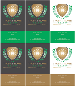 Business Card Design by ika_design21 for Trophy Homes Realty, LLC | Design #4991967