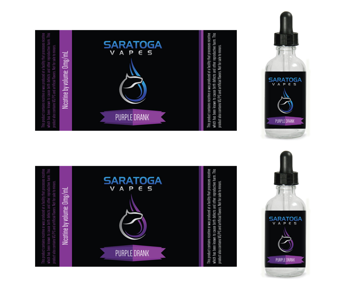 Design Étiquette par Sergio Coelho pour Saratoga Vapor Store, LLC | Design : #4882618