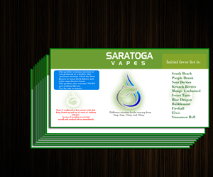 Design Étiquette par jonesdaniel pour Saratoga Vapor Store, LLC | Design : #4882926