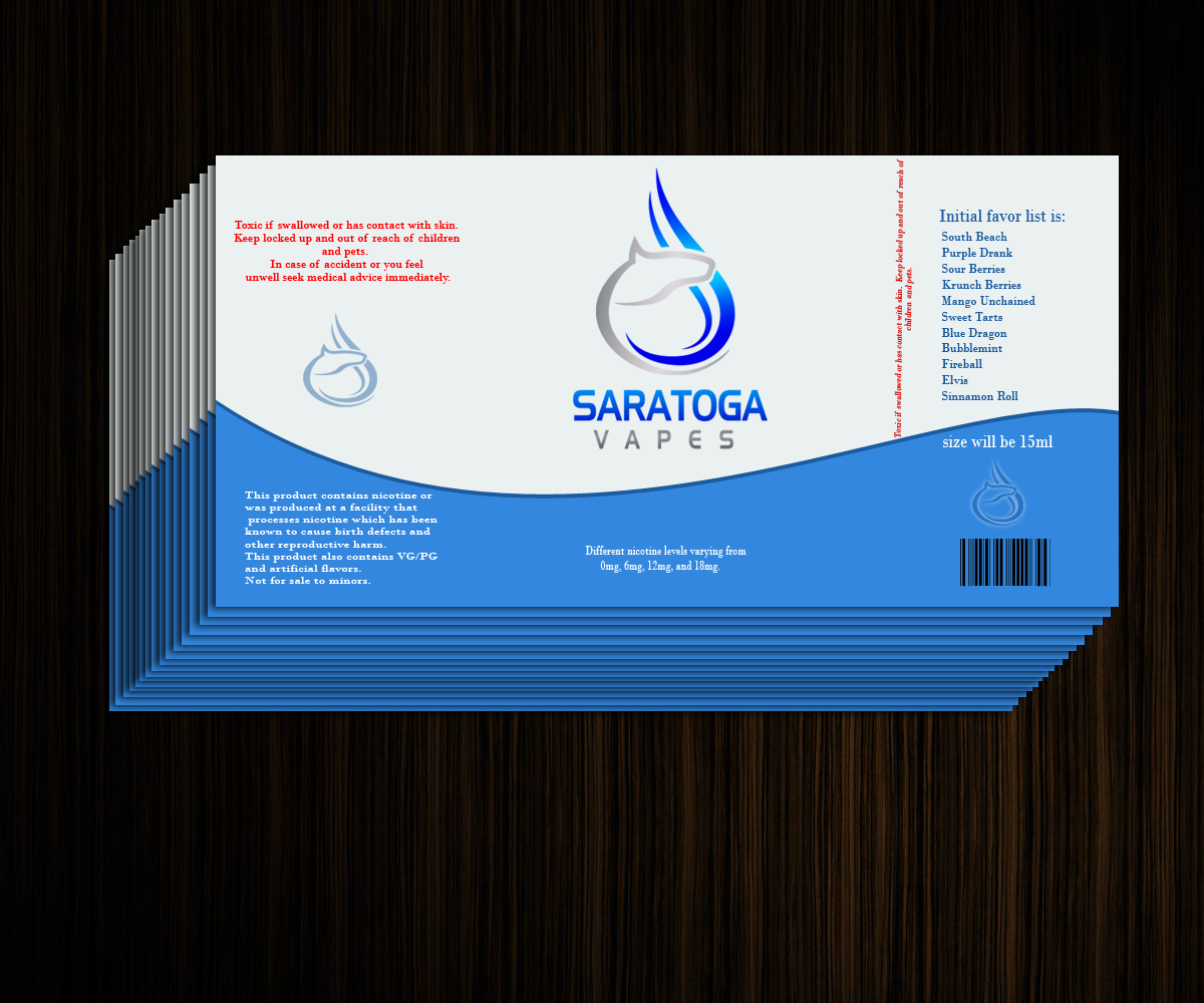 Label Design by jonesdaniel for Saratoga Vapor Store, LLC | Design #4883218