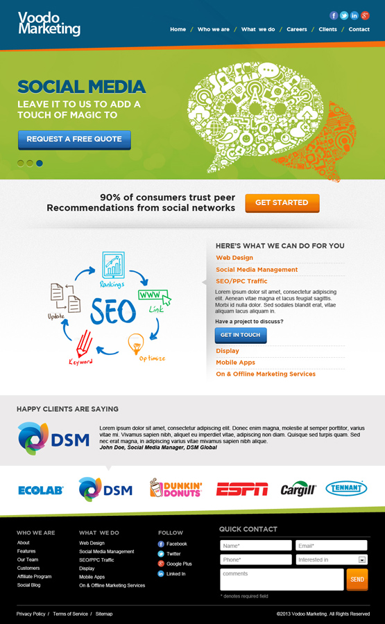 Diseño Web por Sky Ram para Voodo Marketing | Diseño #1398990