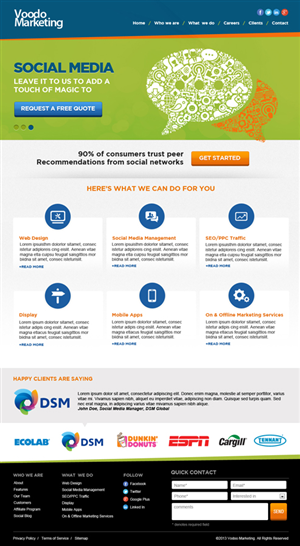 Web Design by Sky Ram for Voodo Marketing | Design: #1407686