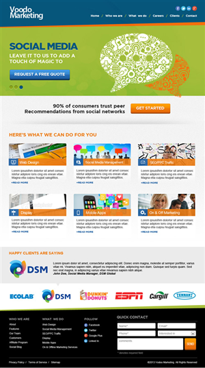 Web Design par Sky Ram pour Voodo Marketing | Design #1409273