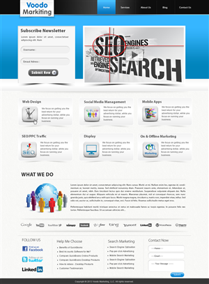 Web Design by webxvision for Voodo Marketing | Design: #1412116