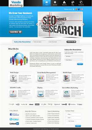 Web Design by webxvision for Voodo Marketing | Design: #1415560