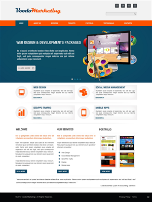 Web Design by pb for Voodo Marketing | Design: #1378401