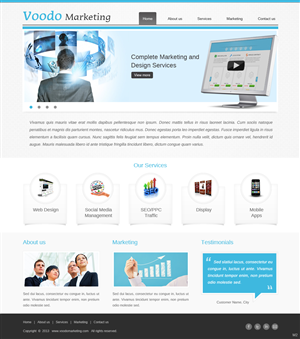 Web Design by pb for Voodo Marketing | Design: #1378407