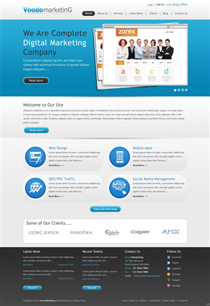 Web Design by pb for Voodo Marketing | Design: #1383310