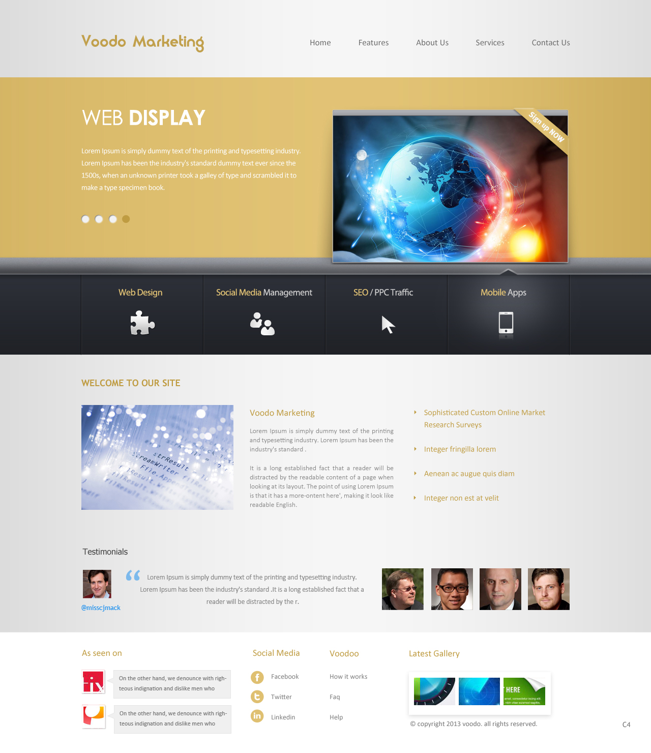 Web Design by pb for Voodo Marketing | Design #1383312