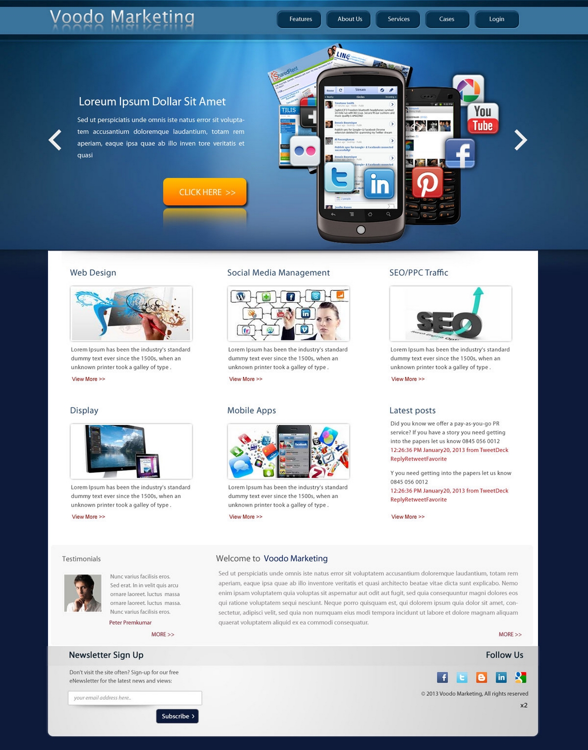Web Design by pb for Voodo Marketing | Design #1383313