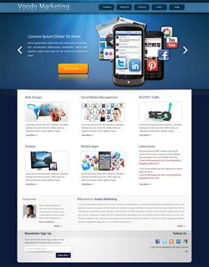 Web Design by pb for Voodo Marketing | Design: #1383313