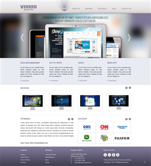 Web Design by pb for Voodo Marketing | Design: #1383314