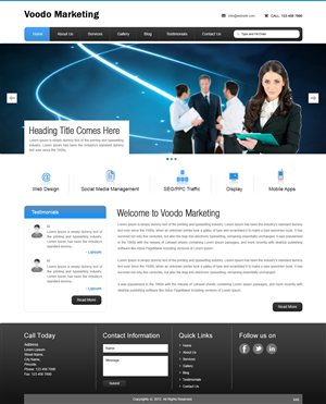 Web Design by pb for Voodo Marketing | Design: #1383316