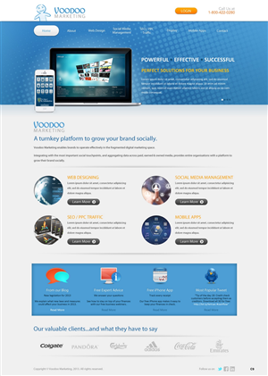 Web Design by pb for Voodo Marketing | Design: #1383319