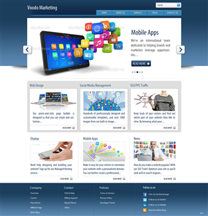Web Design by pb for Voodo Marketing | Design: #1384907