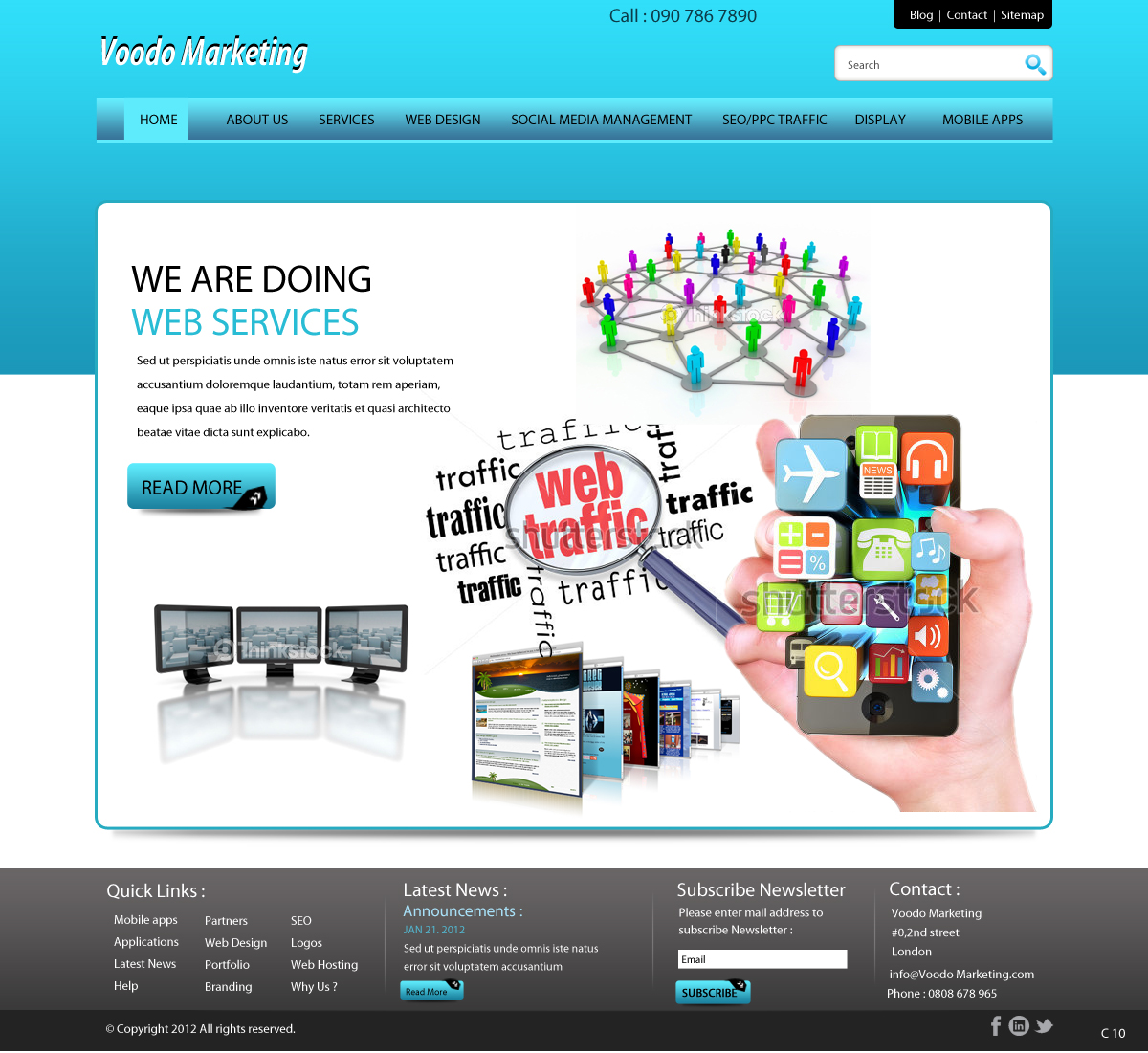 Web Design by pb for Voodo Marketing | Design #1388018