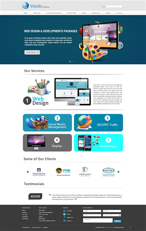 Web Design by pb for Voodo Marketing | Design: #1409615