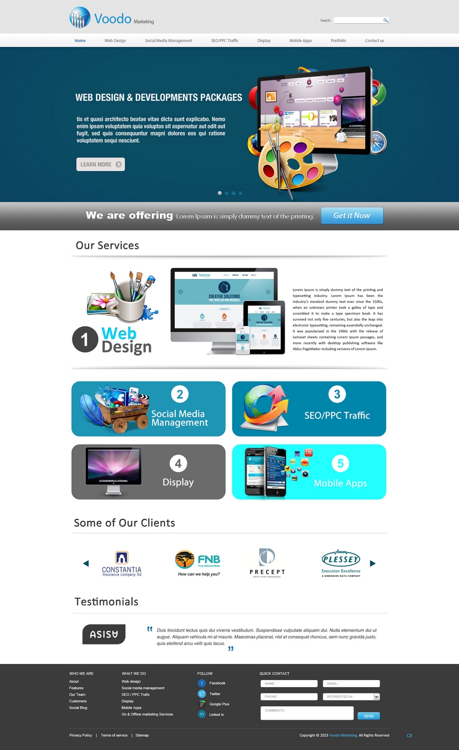 Web Design by pb for Voodo Marketing | Design #1418095