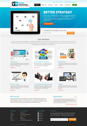 Web Design by the-lion-king for Voodo Marketing | Design: #1393169