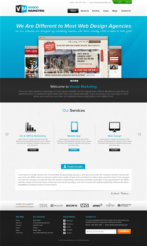 Web Design by the-lion-king for Voodo Marketing | Design: #1404948