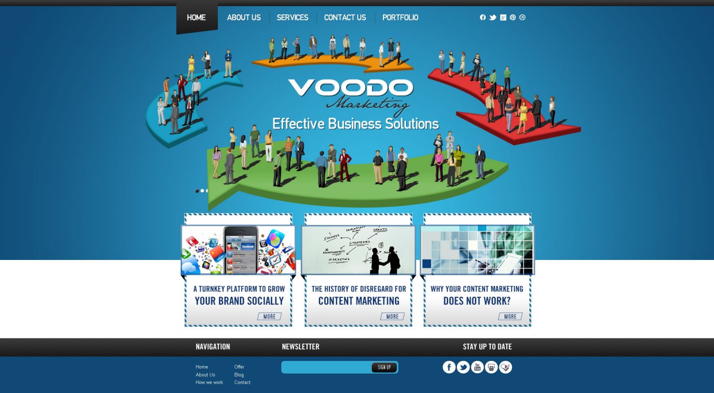 Web Design by TechWise for Voodo Marketing | Design #1394479