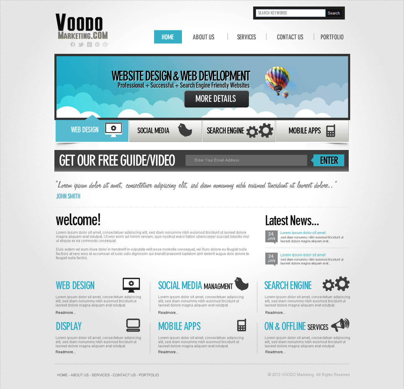 Web Design by TechWise for Voodo Marketing | Design #1406112