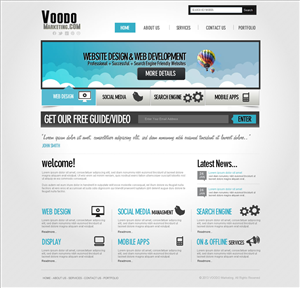 Web Design by TechWise for Voodo Marketing | Design: #1406112