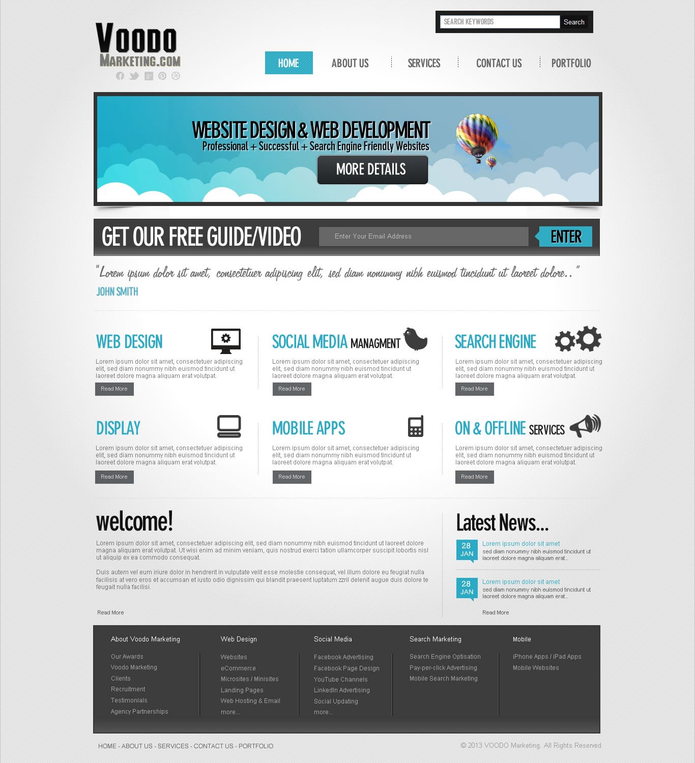 Web Design by TechWise for Voodo Marketing | Design #1406119