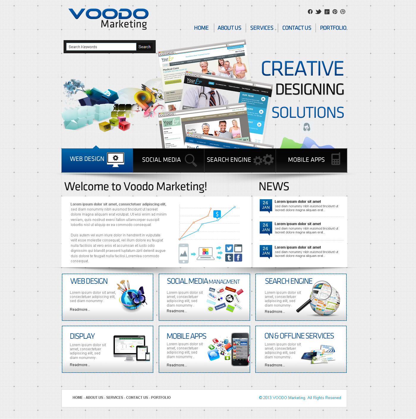 Web-Design von TechWise für Voodo Marketing | Design #1406150