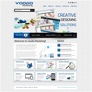 Web Design by TechWise for Voodo Marketing | Design: #1406150