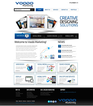 Web Design by TechWise for Voodo Marketing | Design: #1413339