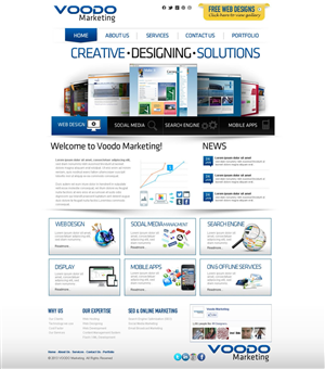 Web Design by TechWise for Voodo Marketing | Design: #1413346