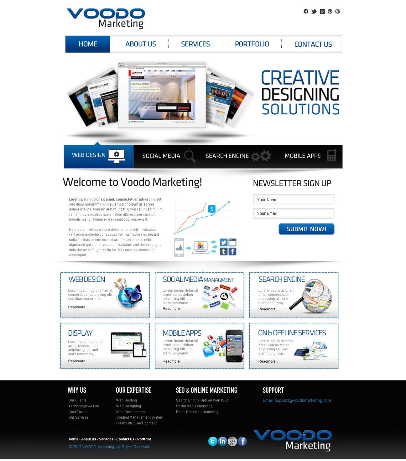 Web-Design von TechWise für Voodo Marketing | Design #1416734