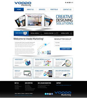 Web Design by TechWise for Voodo Marketing | Design: #1416734