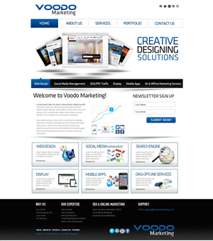 Web Design by TechWise for Voodo Marketing | Design: #1431497