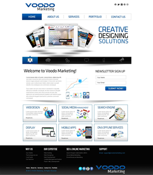 Web Design by TechWise for Voodo Marketing | Design: #1431503