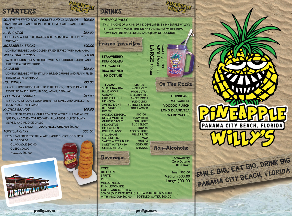 Menu Design by Eric Lott for this project | Design #1383273