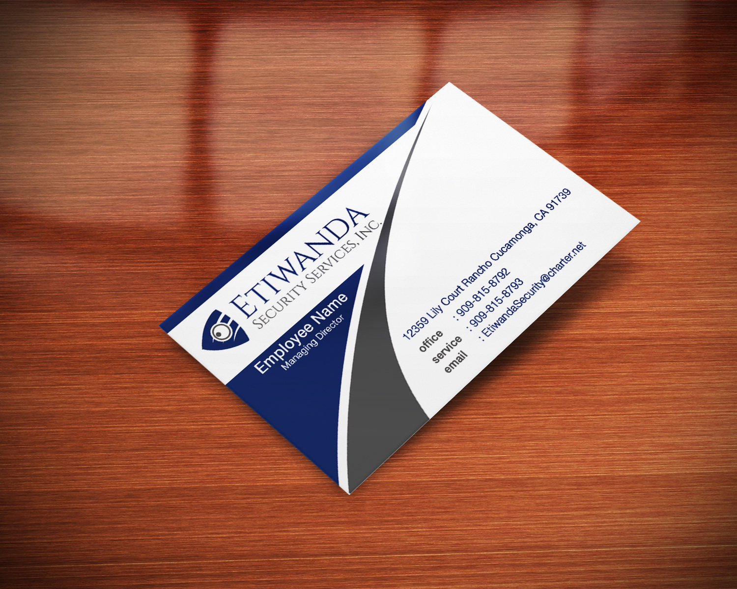 Business Card Design by Pixi Dust for Etiwanda Security Services, Inc. | Design #4890659