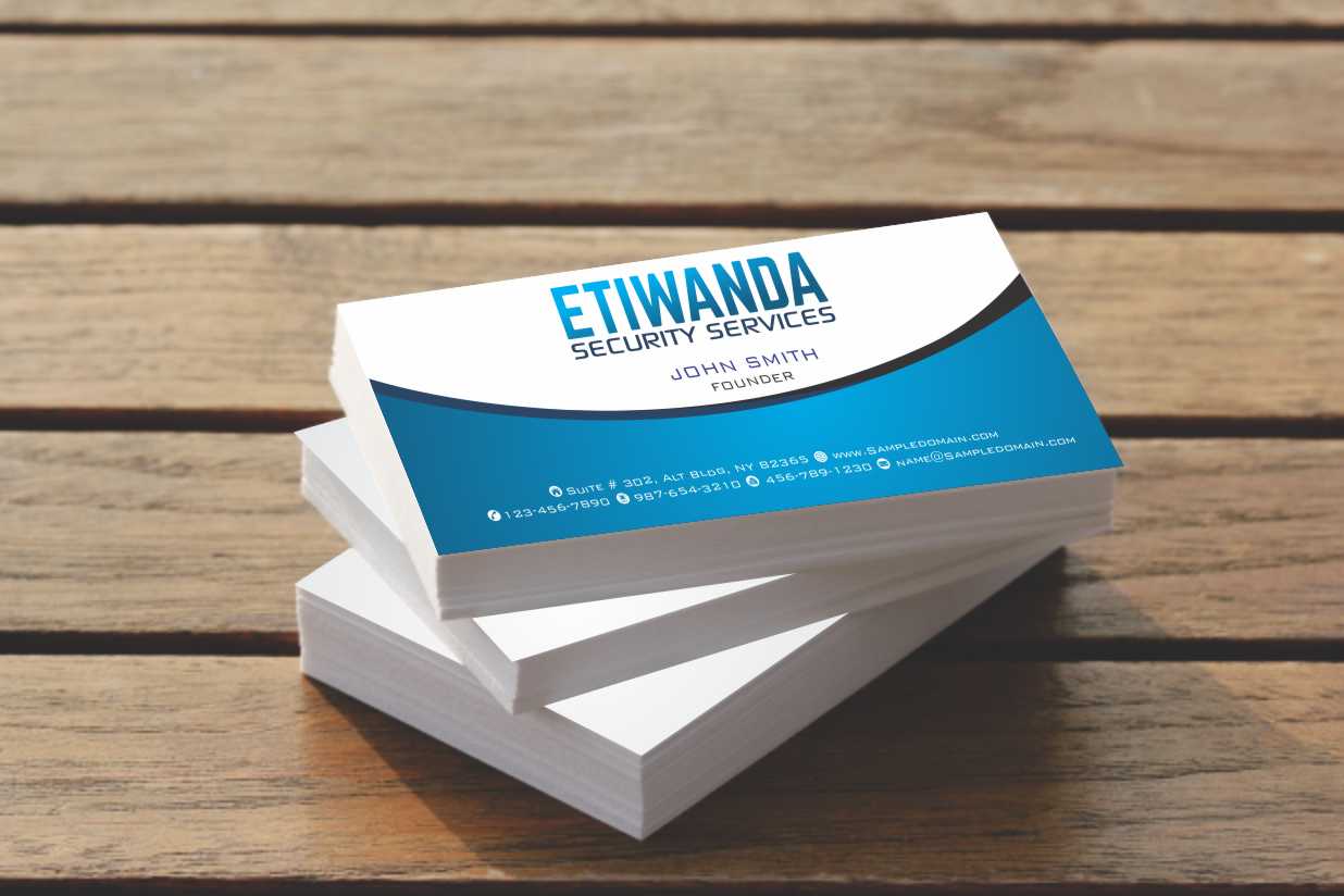 Business Card Design by szabist for Etiwanda Security Services, Inc. | Design #4899691
